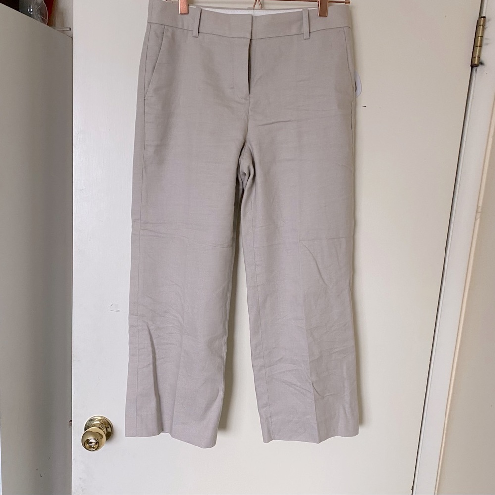 J. Crew high waist wide leg cropped trousers